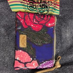 Consuela Floral Teeny Pouch in Red and Blue